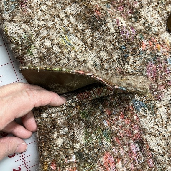 Z BY ZELDA Tapestry Floral Boucle Unique Buttons 2 Pocket Shirt Collar Blazer 8 - Picture 11 of 16